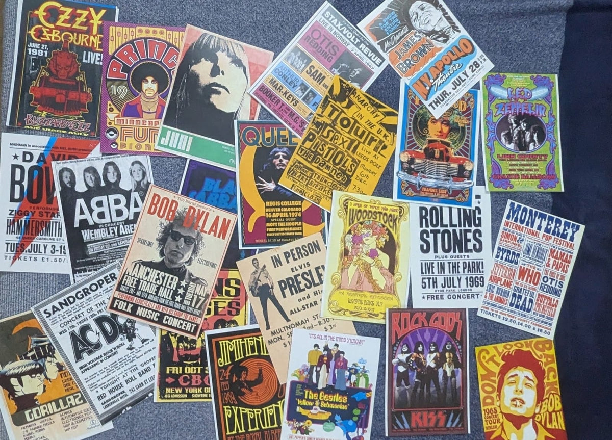 Retro Music Poster Curated Set