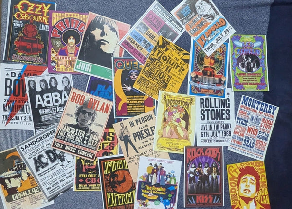 Retro Music Poster Curated Set